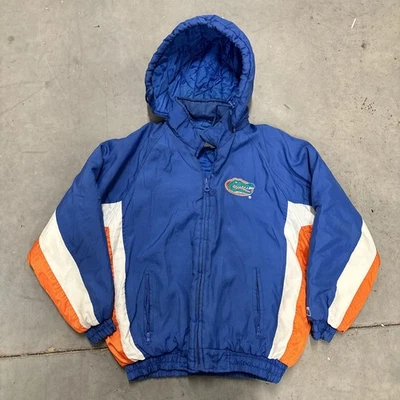 Florida Gators XL Puffer Jacket Vintage Logo 7 Windbreaker Color Block Full Zip - Image 1 of 4