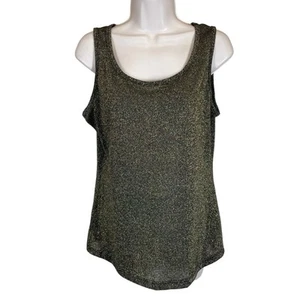 Cactus women’s glittery gold tank top Y2K western disco fairy size medium - Picture 1 of 6