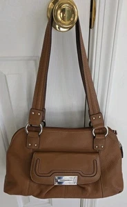 TIGNANELLO Bolso de Hombro Organizador de Cuero Marrón Caramelo 14X8X 5"" Usado - Imagen 1 de 10