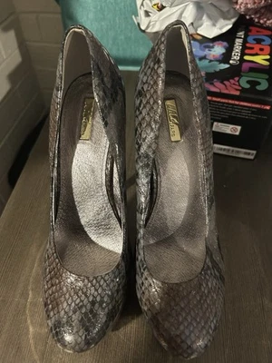 Wild Pair Elegant Snakeskin Patterned Heels - Image 1 of 4