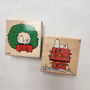 Lot of 2 Stampabilities Snoopy Christmas stamsp I1017, I1016 USED - Picture 1 of 6