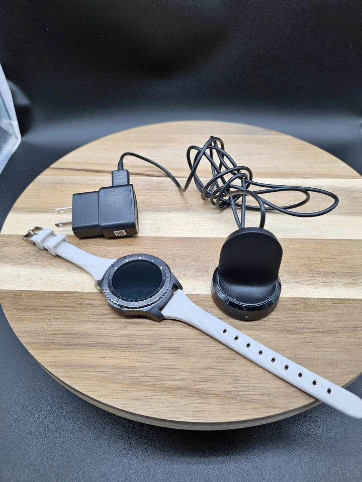 Samsung SM-R765T Gear S3 Frontier Smart Watch Black w/Gray Silicone Band - Image 1 of 4