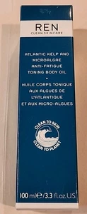 REN - Atlantic Kelp e Microalghe Olio Corpo Tonificante Anti-Fatica - 3,3 once - Nuovo con scatola - Foto 1 di 3
