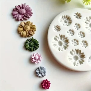 1pc Flower Silicone Mould Bouquet Polymer Clay Flower Casting Mold For DIY - Picture 1 of 7