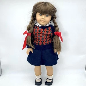 Vintage American Girl Puppe Molly McIntire Meet Outfit 1986 Pleasant Co Zöpfe 18 Zoll - Bild 1 von 11