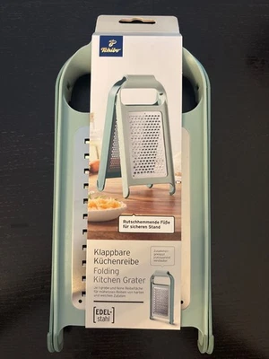 Reibe TCM Klappbare Küchenreibe Edelstahl Rutschhemmende Füße für sicheren Stand - Bild 1 von 4