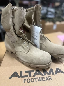 Altama Footwear Hot Weather Type II hellbraune heiße/trockene Stiefel, Größe 12,5 NEU IM KARTON - Bild 1 von 4