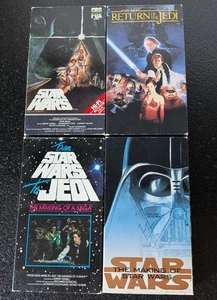Star Wars VHS Set Of 4 A New Hope Return Of The Jedi The Making Of Star Wars - Picture 1 of 3