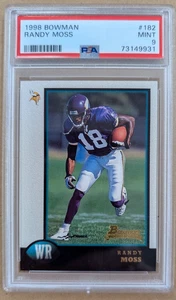 Bowman #182 Randy Moss RC 1998 - PSA 9 como nuevo - Imagen 1 de 2