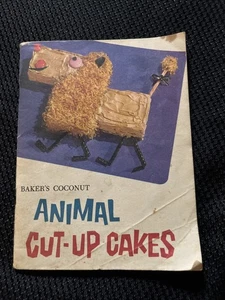 Vtg Baker’s Coconut Animal Cut-Up Cakes Pamphlet 1959 General Foods Cook Book - Bild 1 von 12