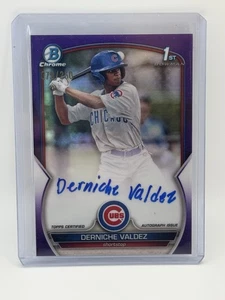 2023 Bowman Chrome Prospect Purple Refractor /250 Derniche Valdez #CPA-DV Auto - Picture 1 of 2
