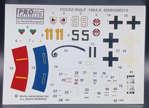 Pro Modeler | Nr. 85-5943 | 1:72 Focke-Wulf Fw 190A-8 Decals - Bild 1 von 1