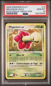 2008 POKEMON DIAMOND PEARL MYSTERIOUS TREASURES POR MEGANIUM HOLO PSA 10 #13 - Picture 1 of 2