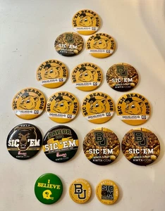 17 Baylor Bears Pinback/Pin/Button Sailor Bear Sic Em Basketball KWTX Chic Fil-A - Picture 1 of 1