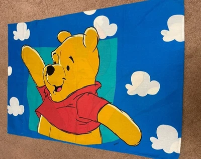 Funda de Almohada Vintage Disney Winnie The Pooh Piglet Azul Nubes Años 90 Foto 1 de 4