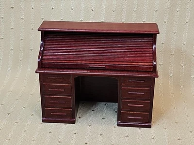 *COMO ESTÁ* MESA ROLL TOP VINTAGE BESPAQ #5070 PARA CASA DE BONECAS EM MINIATURA - Imagem 1 de 4