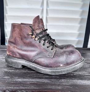 Vintage 70s Red Wing 952 Boots Sz 7.5 D Brown Leather Super Sole Distressed USA - Picture 1 of 17