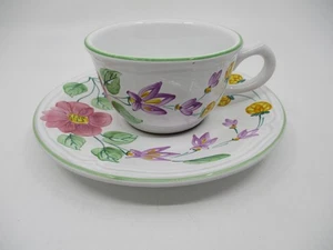 TAZA Y PLATILLO DE FLORES SILVESTRES DE CERÁMICA HEREND VILLAGE - 2 1/4" 1407C - Imagen 1 de 4