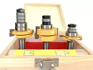 9 pz 1/2" gambo set punte router binario variabile/tanga ferma/scanalatura" - Foto 1 di 12