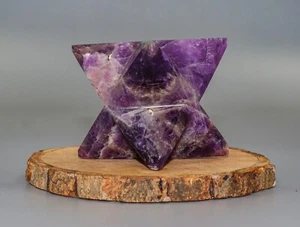 70 mm Blauer Amethyst Heilung Meditation Chakra Geist Aura Stein Merkabah Stern - Bild 1 von 8