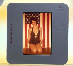 VTG 1977 US Army Female Soldier MISS US ARMY RESERVE LAS VEGAS 35mm Film Slide - Picture 1 of 4
