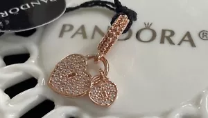 Authentic Pandora ROSE Love Locks Dangle Charm #781807CZ - Picture 1 of 3