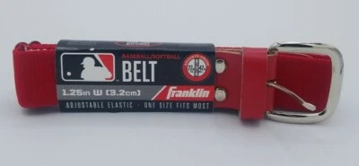 Cinturón elástico ajustable de béisbol softbol Franklin Sports 22-42" rojo 1,25" de ancho Foto 1 de 4