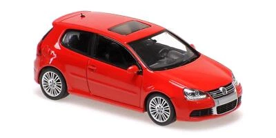 Volkswagen VW Golf 5 R32 Modellino Auto Rosso IN 1:43 Maxichamps 940054500 - Immagine 1 di 2