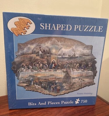 Bits And Pieces Shaped Puzzle 'The Last Supper' Ruane Manning 750 Piece SEALED - Image 1 of 3