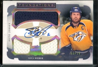 2013-14 Upper Deck Foundations Patch Auto Shea Weber /15 #CF-SW Predators - Image 1 of 3