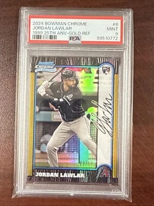 2024 Bowman Chrome Jordan Lawler 1999 25th Anniversary Gold Refractor /50 PSA 9 - Picture 1 of 3