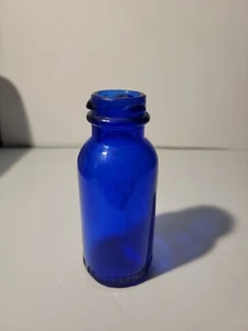 Vintage Blue Glass Bromo Seltzer Bottle #2 - Picture 1 of 6