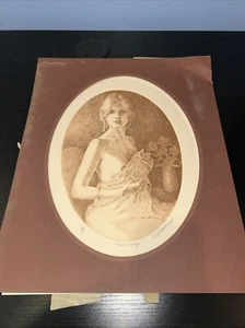1940’s Louis Russomanno “Marie Ange” Artist Proof - Vintage Artist Proof - Picture 1 of 11