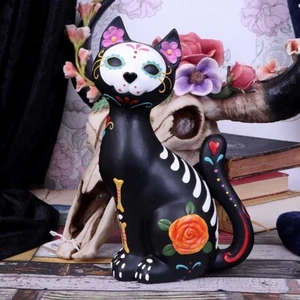 Nemesis Now SUGAR KITTY Giorno del Gatto Morto Statuina Gotico Stregoneria Vampiro - Foto 1 di 7
