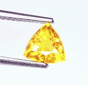 Zafiro amarillo natural certificado 1,02 quilates piedra preciosa suelta sin tratar corte de un billón - Imagen 1 de 10