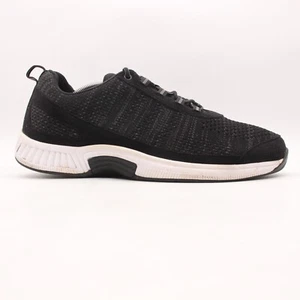 Orthofeet 619 Lava Stretch Sneakers Men's 12 EE Wide Knit Orthotic Black Shoes - Picture 1 of 9