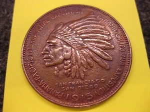 Ficha de Exposición Panamá 1915 - Jefe Indio - Imagen 1 de 2