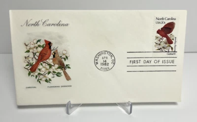 US FDC North Cardinal bird Flowering Dogwood  - Image 1 of 2