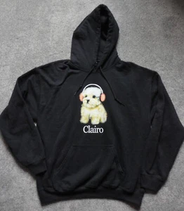 Clairo Dog Hoodie Pullover Black Hooded Sweatshirt Adult Large Gildan - Picture 1 of 2