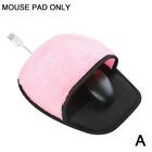 USB Heated Mouse Pad Mouse Hand Warmer with Wristguard Winter Warm Pink T9E5