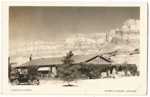 Postal Marble Canyon, AZ Arizona 1934 RPPC, Lowrey's Hotel - Imagen 1 de 2