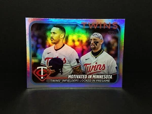 2024 Topps Baseball #653 Checklist (Correa & Lewis) - Rainbow Foil Parallel - Picture 1 of 2
