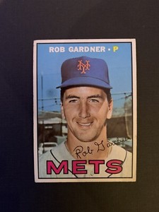 1967 Topps 217 Rob Gardner Mets - Crease