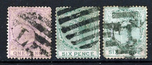 LAGOS NIGERIA QV 1876-79 A Watermark Crown CC Perf. 14 Group SG 10 & SG 15 VFU - Picture 1 of 2