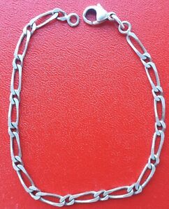 Bracelet Argent 19cm poinçon 925 gourmette homme silver jewelry 4.5g 