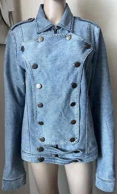 Chaqueta Blazer ONE TEASPOON Mujer Militar Retro Elastizada Denim Talla M Foto 1 de 4
