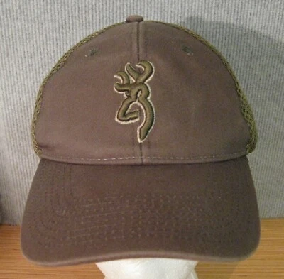 Browning Adjustable Dark Green Trucker Hat / Deer Hunting Emblem / Mesh - Image 1 of 4