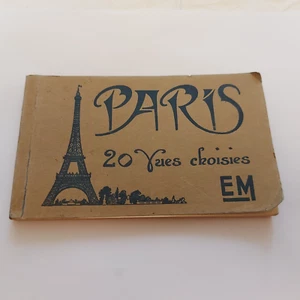 Old 1937 Pre War Album PARIS Postcards 20 Views - Picture 1 of 13