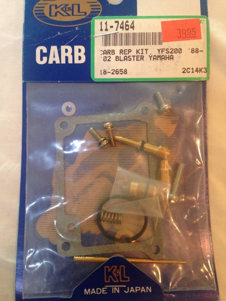 KIT REPARACIÓN CARBURADOR YAMAHA '88-'02 YFS200 Blaster K & L #18-2658 Foto 1 de 1