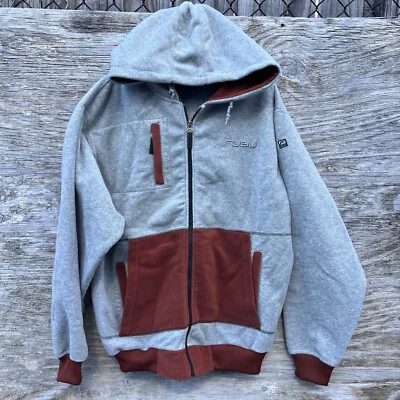 Vintage Fubu Big Logo Hoodie Full Zip 90s Y2K Size Large (Fits Like XL)  BAGGY - Image 1 of 4